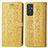 Custodia Portafoglio In Pelle Fantasia Modello Cover con Supporto S03D per Samsung Galaxy M34 5G Giallo