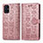 Custodia Portafoglio In Pelle Fantasia Modello Cover con Supporto S03D per Samsung Galaxy M51 Rosa