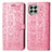 Custodia Portafoglio In Pelle Fantasia Modello Cover con Supporto S03D per Samsung Galaxy M53 5G Oro Rosa