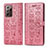 Custodia Portafoglio In Pelle Fantasia Modello Cover con Supporto S03D per Samsung Galaxy Note 20 Ultra 5G Oro Rosa