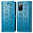 Custodia Portafoglio In Pelle Fantasia Modello Cover con Supporto S03D per Samsung Galaxy S20 FE (2022) 5G Blu