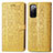 Custodia Portafoglio In Pelle Fantasia Modello Cover con Supporto S03D per Samsung Galaxy S20 FE (2022) 5G Giallo