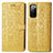 Custodia Portafoglio In Pelle Fantasia Modello Cover con Supporto S03D per Samsung Galaxy S20 FE 4G Giallo