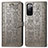 Custodia Portafoglio In Pelle Fantasia Modello Cover con Supporto S03D per Samsung Galaxy S20 Lite 5G Grigio