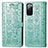 Custodia Portafoglio In Pelle Fantasia Modello Cover con Supporto S03D per Samsung Galaxy S20 Lite 5G Verde