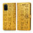 Custodia Portafoglio In Pelle Fantasia Modello Cover con Supporto S03D per Samsung Galaxy S20 Plus 5G Giallo