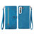 Custodia Portafoglio In Pelle Fantasia Modello Cover con Supporto S03D per Samsung Galaxy S22 Plus 5G