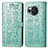 Custodia Portafoglio In Pelle Fantasia Modello Cover con Supporto S03D per Sharp Aquos R8s Verde