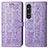 Custodia Portafoglio In Pelle Fantasia Modello Cover con Supporto S03D per Sony Xperia 1 V