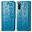 Custodia Portafoglio In Pelle Fantasia Modello Cover con Supporto S03D per Sony Xperia 10 III SO-52B Blu