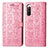 Custodia Portafoglio In Pelle Fantasia Modello Cover con Supporto S03D per Sony Xperia 10 IV Rosa