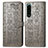 Custodia Portafoglio In Pelle Fantasia Modello Cover con Supporto S03D per Sony Xperia 5 III Grigio