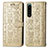 Custodia Portafoglio In Pelle Fantasia Modello Cover con Supporto S03D per Sony Xperia 5 III SO-53B Oro