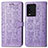 Custodia Portafoglio In Pelle Fantasia Modello Cover con Supporto S03D per Vivo iQOO 9T 5G Viola