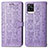 Custodia Portafoglio In Pelle Fantasia Modello Cover con Supporto S03D per Vivo V20 (2021) Viola