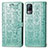 Custodia Portafoglio In Pelle Fantasia Modello Cover con Supporto S03D per Vivo V21e 4G Verde