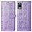 Custodia Portafoglio In Pelle Fantasia Modello Cover con Supporto S03D per Vivo V21e 4G Viola