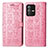 Custodia Portafoglio In Pelle Fantasia Modello Cover con Supporto S03D per Vivo V23 Pro 5G Rosa