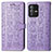 Custodia Portafoglio In Pelle Fantasia Modello Cover con Supporto S03D per Vivo V23 Pro 5G Viola