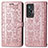 Custodia Portafoglio In Pelle Fantasia Modello Cover con Supporto S03D per Vivo X70 5G Oro Rosa