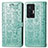 Custodia Portafoglio In Pelle Fantasia Modello Cover con Supporto S03D per Vivo X70 Pro 5G Verde