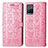 Custodia Portafoglio In Pelle Fantasia Modello Cover con Supporto S03D per Vivo Y32 4G Rosa