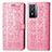 Custodia Portafoglio In Pelle Fantasia Modello Cover con Supporto S03D per Vivo Y76 5G Rosa