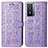 Custodia Portafoglio In Pelle Fantasia Modello Cover con Supporto S03D per Vivo Y76 5G Viola