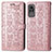 Custodia Portafoglio In Pelle Fantasia Modello Cover con Supporto S03D per Xiaomi Civi 1S 5G Oro Rosa