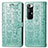 Custodia Portafoglio In Pelle Fantasia Modello Cover con Supporto S03D per Xiaomi Mi 10S 5G Verde