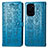 Custodia Portafoglio In Pelle Fantasia Modello Cover con Supporto S03D per Xiaomi Mi 11i 5G Blu