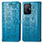Custodia Portafoglio In Pelle Fantasia Modello Cover con Supporto S03D per Xiaomi Mi 11T 5G Blu