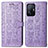 Custodia Portafoglio In Pelle Fantasia Modello Cover con Supporto S03D per Xiaomi Mi 11T 5G Viola