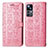 Custodia Portafoglio In Pelle Fantasia Modello Cover con Supporto S03D per Xiaomi Mi 12T 5G Rosa