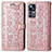 Custodia Portafoglio In Pelle Fantasia Modello Cover con Supporto S03D per Xiaomi Mi 12T Pro 5G Oro Rosa