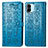 Custodia Portafoglio In Pelle Fantasia Modello Cover con Supporto S03D per Xiaomi Poco C50 Blu