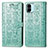 Custodia Portafoglio In Pelle Fantasia Modello Cover con Supporto S03D per Xiaomi Poco C51 Verde