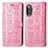 Custodia Portafoglio In Pelle Fantasia Modello Cover con Supporto S03D per Xiaomi Poco F3 GT 5G Rosa