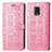 Custodia Portafoglio In Pelle Fantasia Modello Cover con Supporto S03D per Xiaomi Poco M2 Pro Rosa