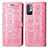 Custodia Portafoglio In Pelle Fantasia Modello Cover con Supporto S03D per Xiaomi POCO M3 Pro 5G Rosa