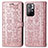 Custodia Portafoglio In Pelle Fantasia Modello Cover con Supporto S03D per Xiaomi Poco M4 Pro 5G Oro Rosa