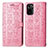 Custodia Portafoglio In Pelle Fantasia Modello Cover con Supporto S03D per Xiaomi Poco M5S Rosa