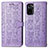 Custodia Portafoglio In Pelle Fantasia Modello Cover con Supporto S03D per Xiaomi Poco M5S Viola