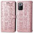 Custodia Portafoglio In Pelle Fantasia Modello Cover con Supporto S03D per Xiaomi Poco X3 GT 5G Oro Rosa