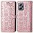 Custodia Portafoglio In Pelle Fantasia Modello Cover con Supporto S03D per Xiaomi Poco X4 GT 5G Oro Rosa