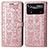 Custodia Portafoglio In Pelle Fantasia Modello Cover con Supporto S03D per Xiaomi Poco X4 Pro 5G Oro Rosa