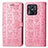 Custodia Portafoglio In Pelle Fantasia Modello Cover con Supporto S03D per Xiaomi Redmi 10 India Rosa