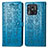 Custodia Portafoglio In Pelle Fantasia Modello Cover con Supporto S03D per Xiaomi Redmi 10 Power Blu