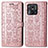 Custodia Portafoglio In Pelle Fantasia Modello Cover con Supporto S03D per Xiaomi Redmi 10C 4G Oro Rosa