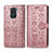 Custodia Portafoglio In Pelle Fantasia Modello Cover con Supporto S03D per Xiaomi Redmi 10X 4G Oro Rosa